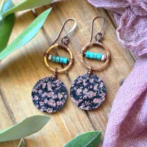 Flower Obsidian & Turquoise