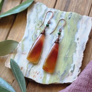 Red Agate Dangles
