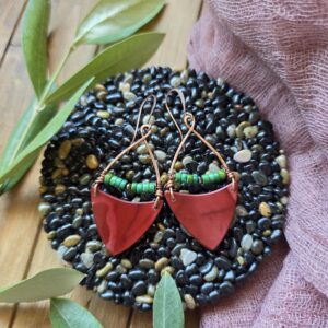 Geo-Girl Pointed Hoops - Mookaite