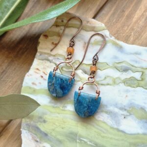 Mini Geo-Girl Hoops - Apatite