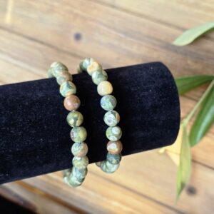 Rainforest Rhyolite Stretch Bracelet
